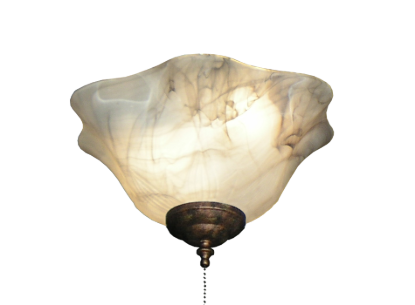 141 Scalloped Glass Bowl Light in Mocha Scavo