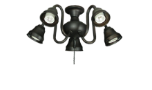 58 5-Light Swan Fitter (Glass Sold Separately)