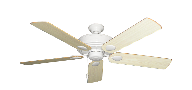 Futura Pure White with 52" Bleached Oak Gloss Blades
