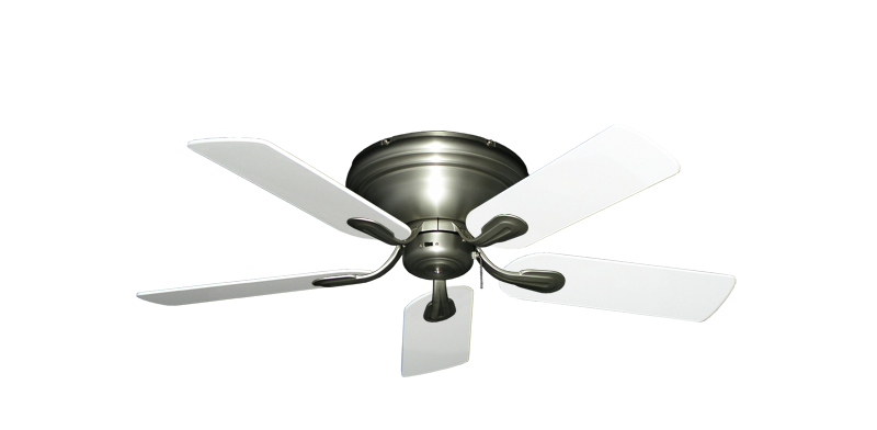 Stratus Satin Steel with 44" Pure White Blades