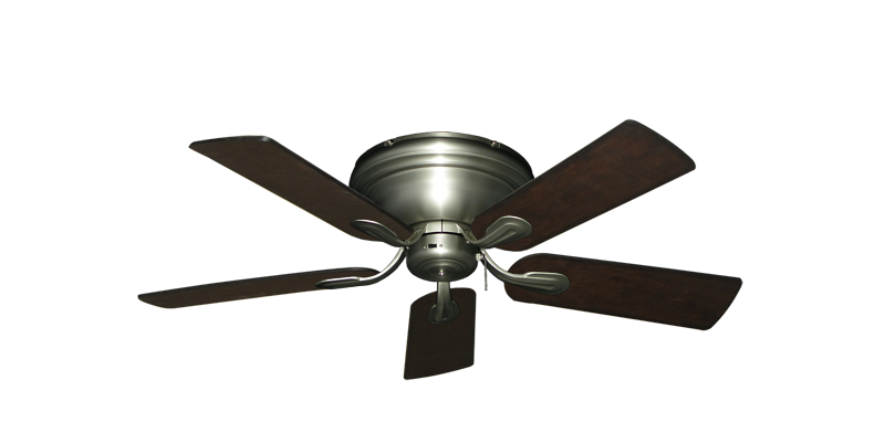 Stratus Satin Steel with 44" Distressed Walnut Blades