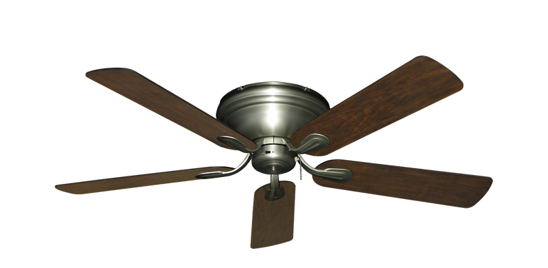 Stratus Satin Steel with 52" Distressed Walnut Blades