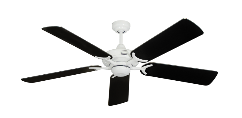 Coastal Air Pure White with 52" Black Blades