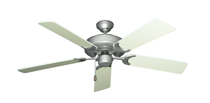 Raindance Brushed Nickel BN-1 with 52" Antique White Blades