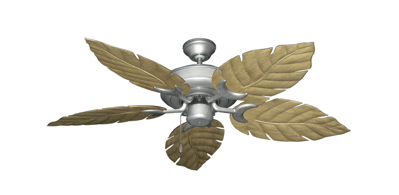 Raindance Brushed Nickel BN-1 with 52" Venetian Walnut Blades