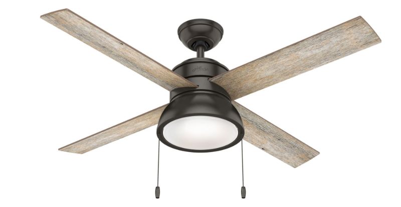 Hunter 52" Loki Noble Bronze Ceiling Fan with Light, Model 54152