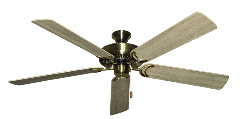 Riviera Antique Brass with 60" Beachwood Blades