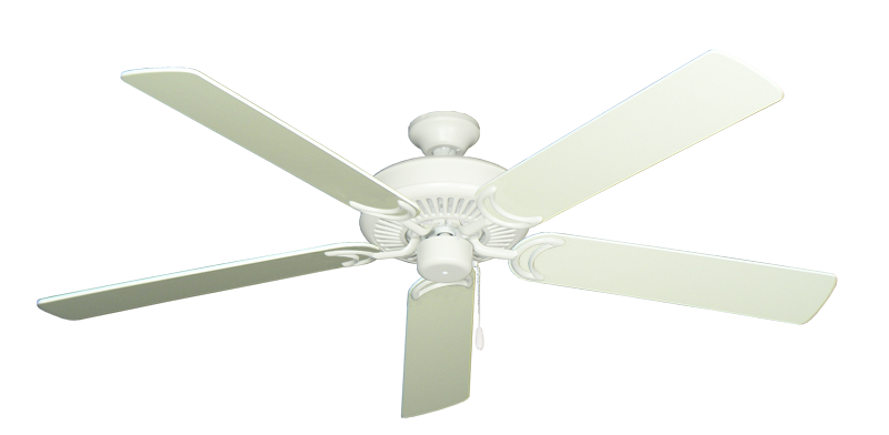 Riviera Matte Pure White with 60" Antique White Blades