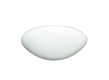 Picture of Glass, 166 White Oval Low Profile Glass Only