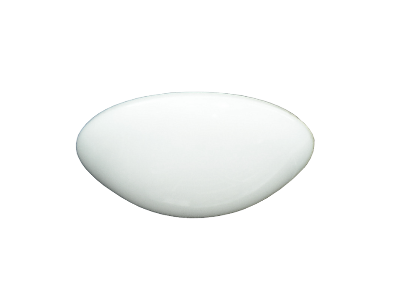Picture of Glass, 166 White Oval Low Profile Glass Only