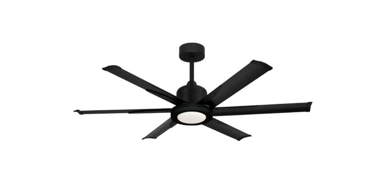 Titan II WiFi Matte Black with 52" Aluminum Matte Black Blades with 22W CCT LED Array Light and Remote